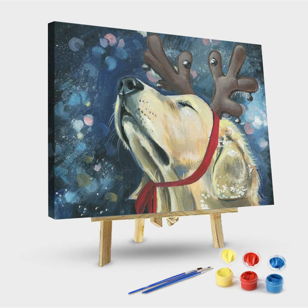 paintingnumberart 16"x20"/40x50cm / Without frame Reindeer Lab-Paint by Numbers Kit
