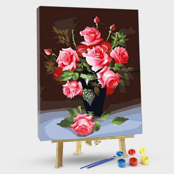 paintingnumberart 16"x20"/40x50cm / Without frame Rose bouquet – Flowers Paint By Number