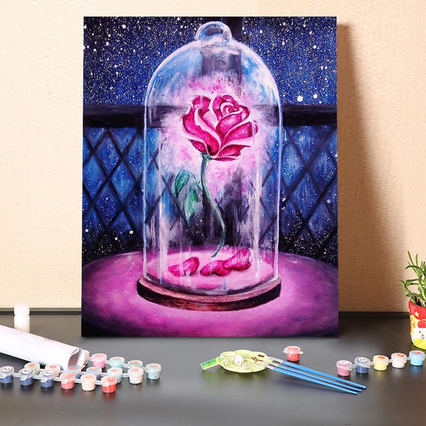 paintingnumberart 16"x20"/40x50cm / Without frame Rose Flower-Paint by Numbers Kit