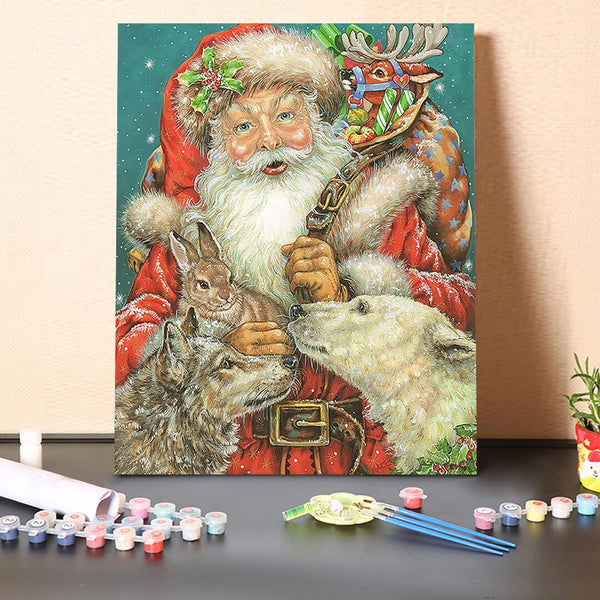 paintingnumberart 16"x20"/40x50cm / Without frame Santa claus#05-Paint by Numbers Kit