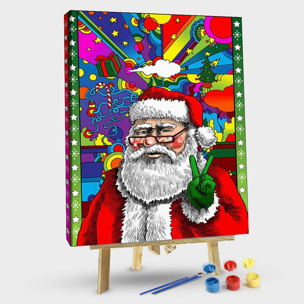 paintingnumberart 16"x20"/40x50cm / Without frame Santa Peace-Paint by Numbers Kit