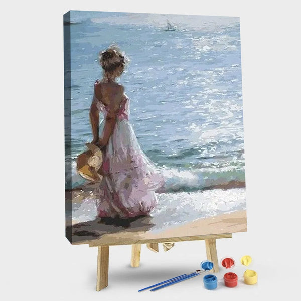 paintingnumberart 16"x20"/40x50cm / Without frame Sea Girl – People Paint By Number
