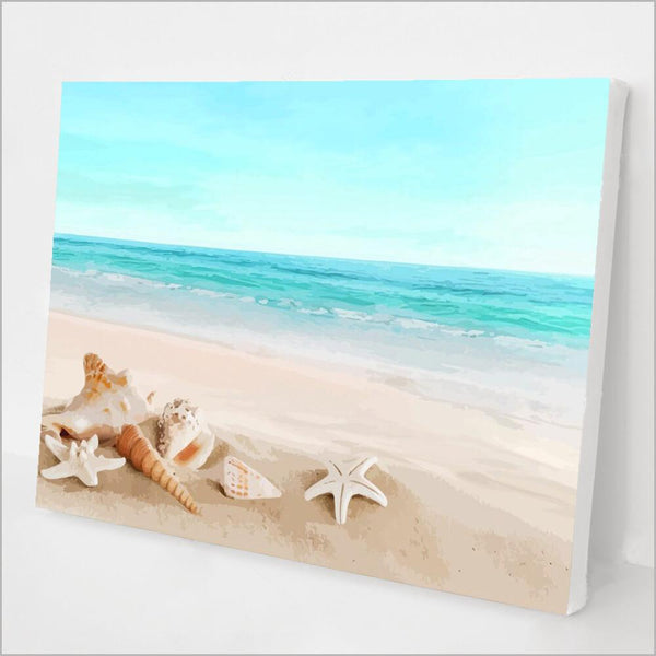 paintingnumberart 16"x20"/40x50cm / Without frame Seashell Beach kit – Paint By Number