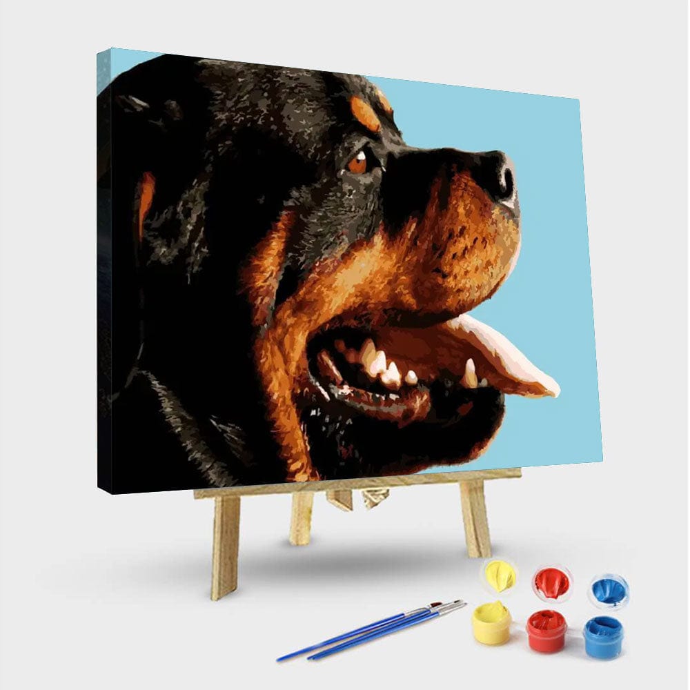 paintingnumberart 16"x20"/40x50cm / Without frame Side Face of Dog – Animals Paint By Number