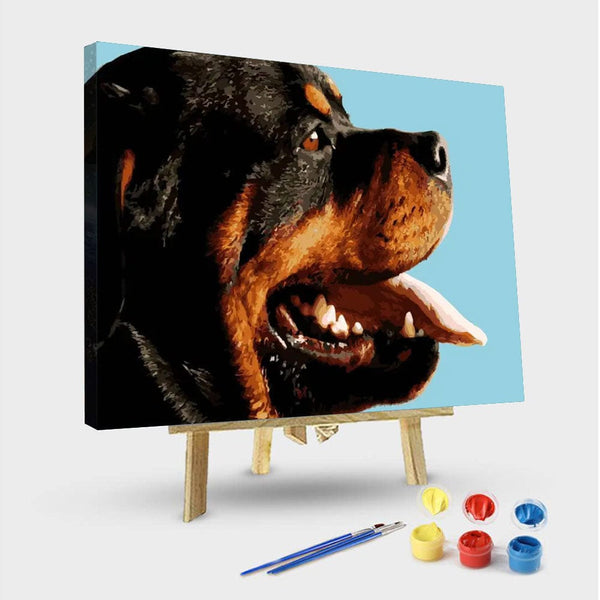 paintingnumberart 16"x20"/40x50cm / Without frame Side Face of Dog – Animals Paint By Number