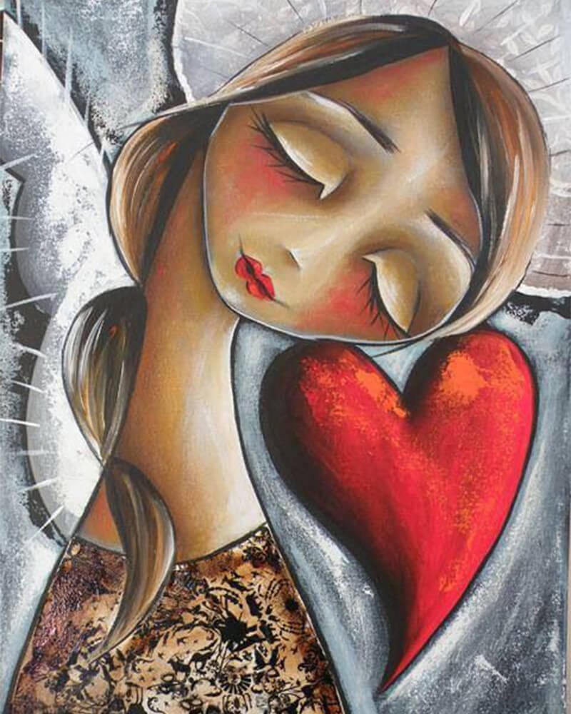 paintingnumberart 16"x20"/40x50cm / Without frame Sleeping Angel#1-Paint By Numbers Kit