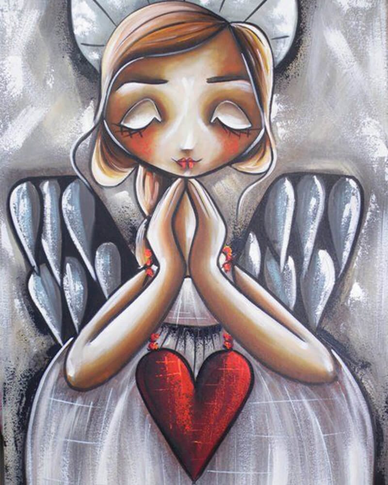 paintingnumberart 16"x20"/40x50cm / Without frame Sleeping Angel#10-Paint By Numbers Kit