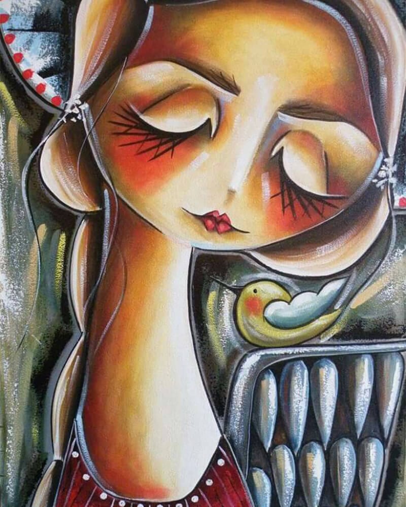 paintingnumberart 16"x20"/40x50cm / Without frame Sleeping Angel#13-Paint By Numbers Kit