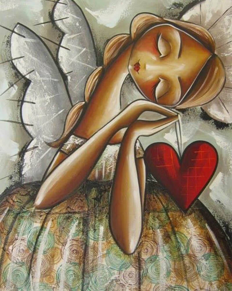 paintingnumberart 16"x20"/40x50cm / Without frame Sleeping Angel#15-Paint By Numbers Kit