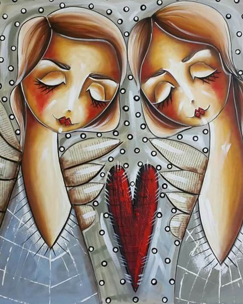 paintingnumberart 16"x20"/40x50cm / Without frame Sleeping Angel#17-Paint By Numbers Kit