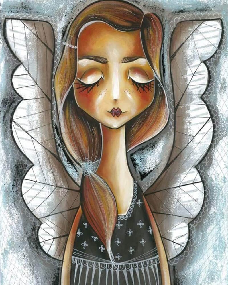 paintingnumberart 16"x20"/40x50cm / Without frame Sleeping Angel#19-Paint By Numbers Kit