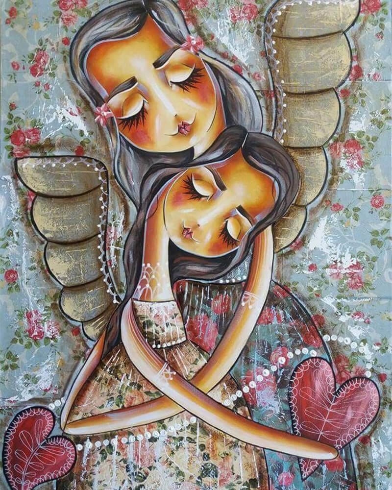 paintingnumberart 16"x20"/40x50cm / Without frame Sleeping Angel#22-Paint By Numbers Kit