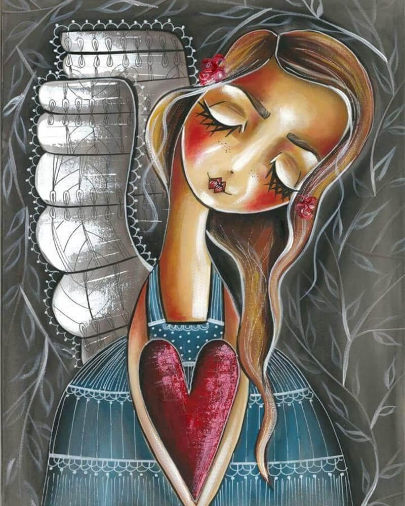 paintingnumberart 16"x20"/40x50cm / Without frame Sleeping Angel#23-Paint By Numbers Kit