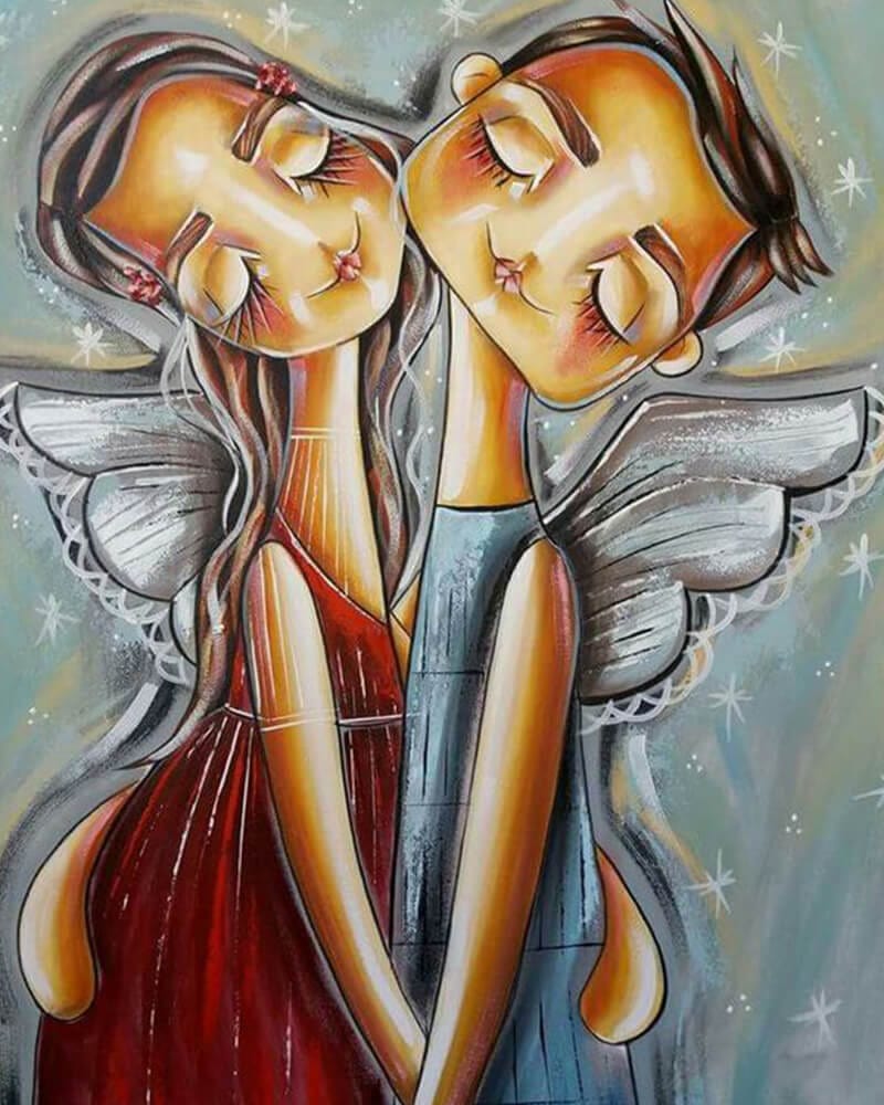 paintingnumberart 16"x20"/40x50cm / Without frame Sleeping Angel#24-Paint By Numbers Kit