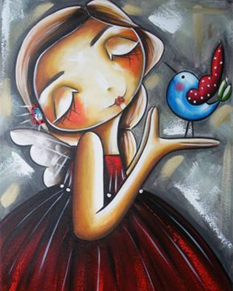 paintingnumberart 16"x20"/40x50cm / Without frame Sleeping Angel#3-Paint By Numbers Kit