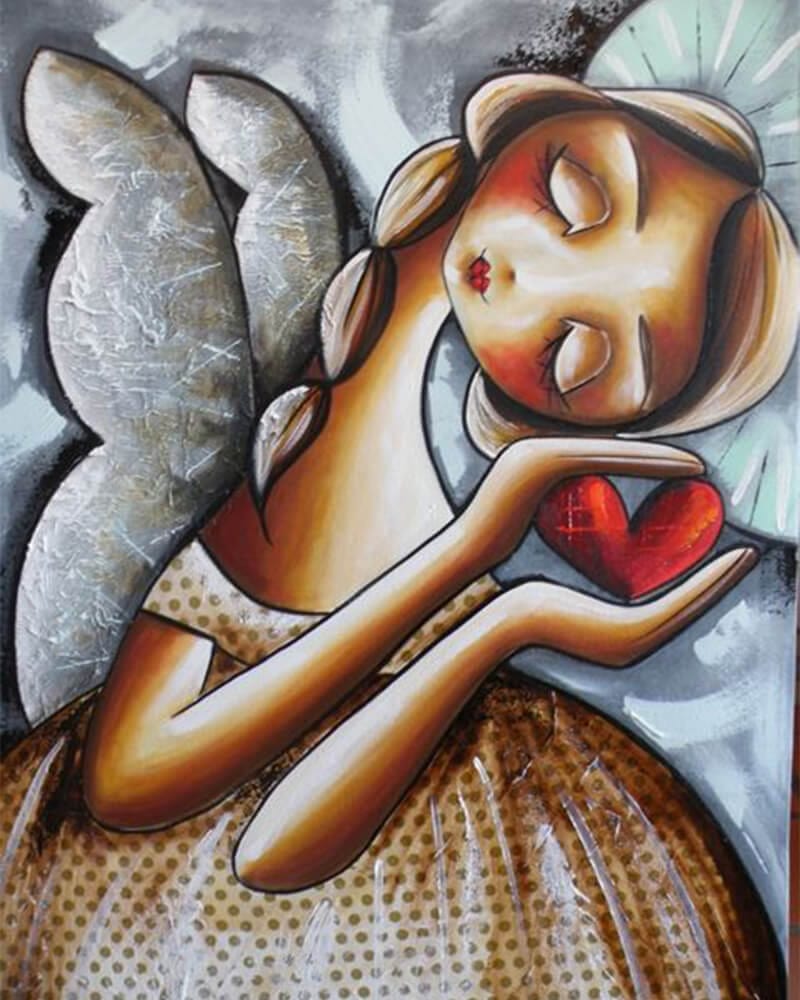 paintingnumberart 16"x20"/40x50cm / Without frame Sleeping Angel#4-Paint By Numbers Kit