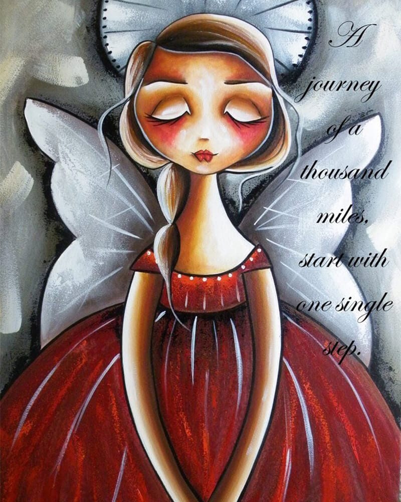 paintingnumberart 16"x20"/40x50cm / Without frame Sleeping Angel#5-Paint By Numbers Kit