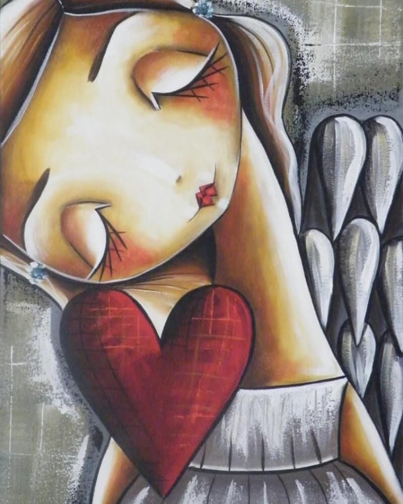 paintingnumberart 16"x20"/40x50cm / Without frame Sleeping Angel#6-Paint By Numbers Kit