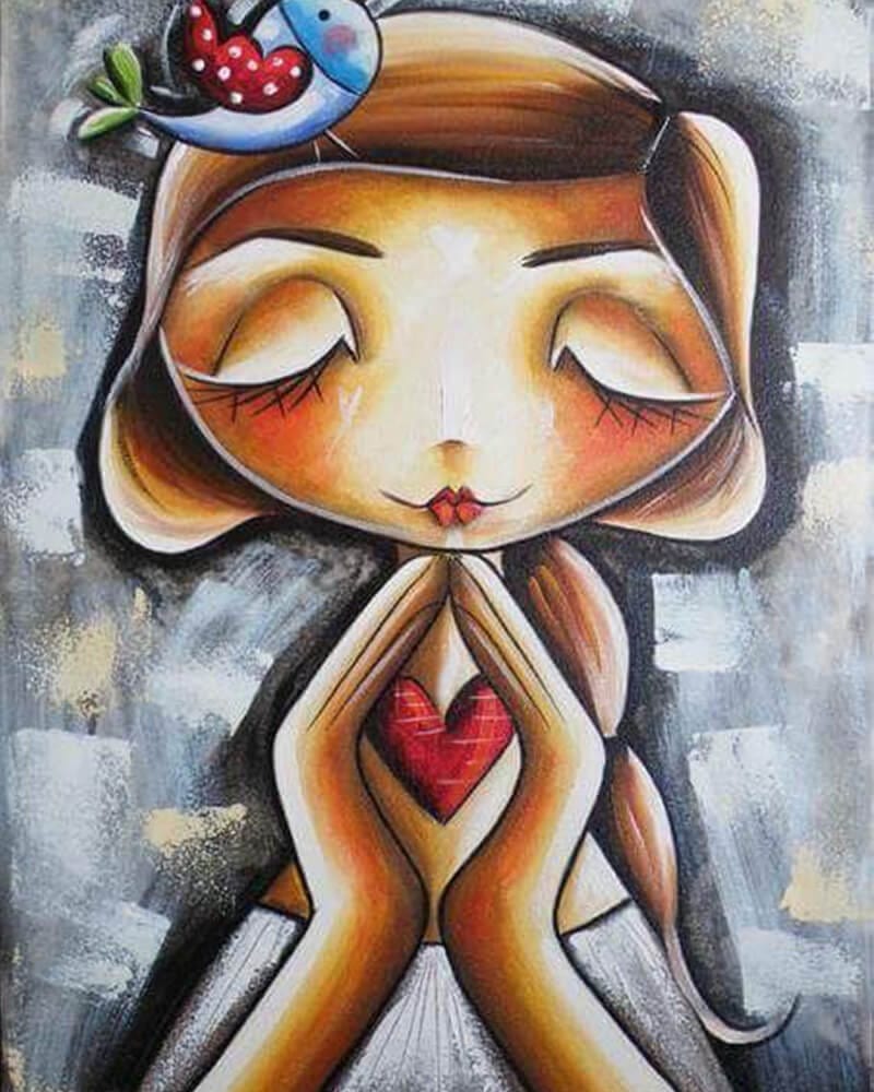 paintingnumberart 16"x20"/40x50cm / Without frame Sleeping Angel#7-Paint By Numbers Kit
