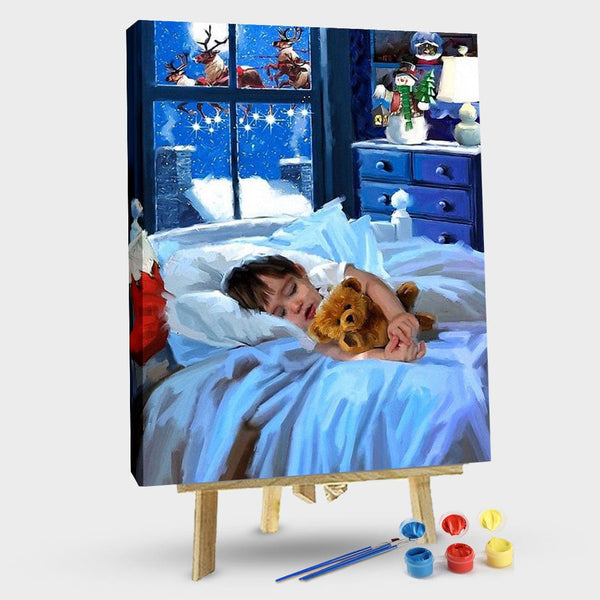 paintingnumberart 16"x20"/40x50cm / Without frame Sleeping baby-Paint By Numbers Kit