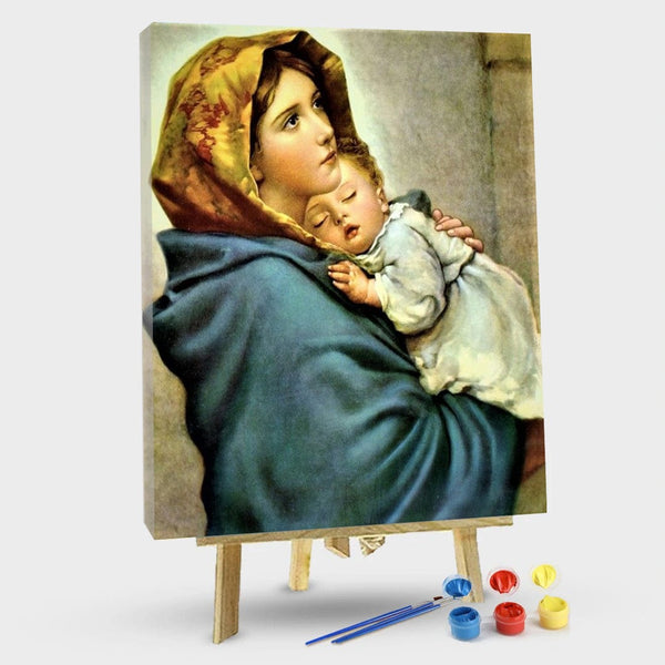 paintingnumberart 16"x20"/40x50cm / Without frame Sleeping child-Paint by number kit