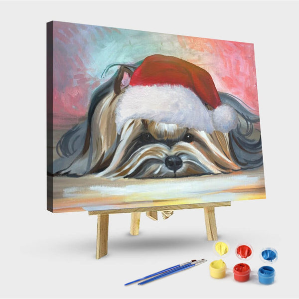 paintingnumberart 16"x20"/40x50cm / Without frame Sleepy Santa-Paint by Numbers Kit
