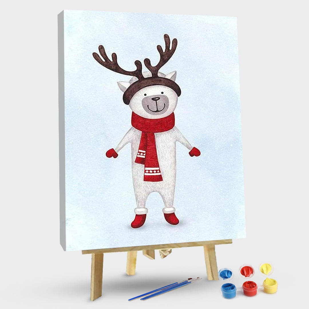 paintingnumberart 16"x20"/40x50cm / Without frame Small Christmas Deer–Paint By Number