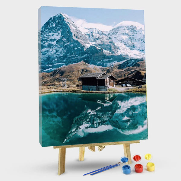 paintingnumberart 16"x20"/40x50cm / Without frame Snow Mountain – Landscape Paint By Number
