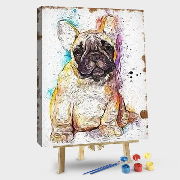 paintingnumberart 16"x20"/40x50cm / Without frame Splatter French Bulldog – Animals Paint By Numbers