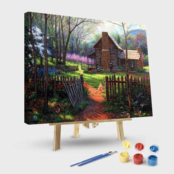 paintingnumberart 16"x20"/40x50cm / Without frame Spring in the Country – Landscape Paint By Number