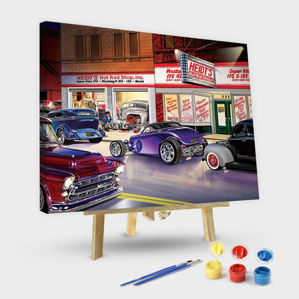 paintingnumberart 16"x20"/40x50cm / Without frame Street Cars#3-Paint by Numbers Kit