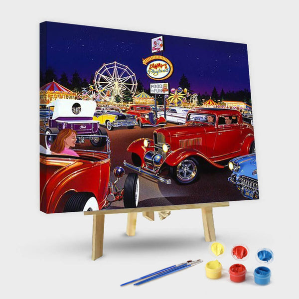 paintingnumberart 16"x20"/40x50cm / Without frame Street Cars#4-Paint by Numbers Kit