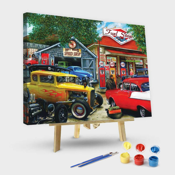paintingnumberart 16"x20"/40x50cm / Without frame Street Cars#5-Paint by Numbers Kit