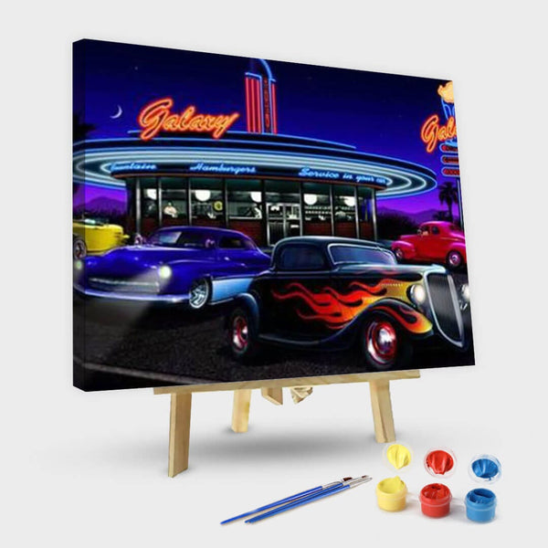 paintingnumberart 16"x20"/40x50cm / Without frame Street Cars#7-Paint by Numbers Kit