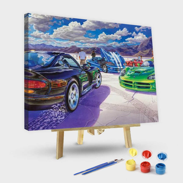 paintingnumberart 16"x20"/40x50cm / Without frame Street Cars#8-Paint by Numbers Kit