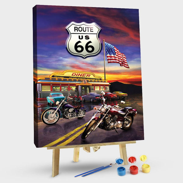 paintingnumberart 16"x20"/40x50cm / Without frame Street motorcycle-Paint by Numbers Kit