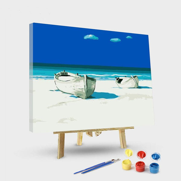 paintingnumberart 16"x20"/40x50cm / Without frame Summer Beach – Landscape Paint By Number