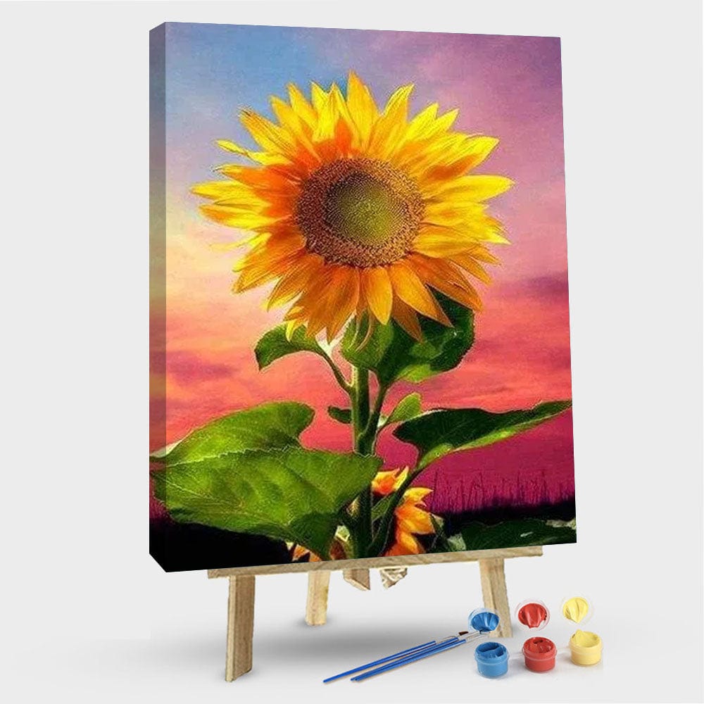 paintingnumberart 16"x20"/40x50cm / Without frame Sunflower on Sky – Flowers Paint By Number