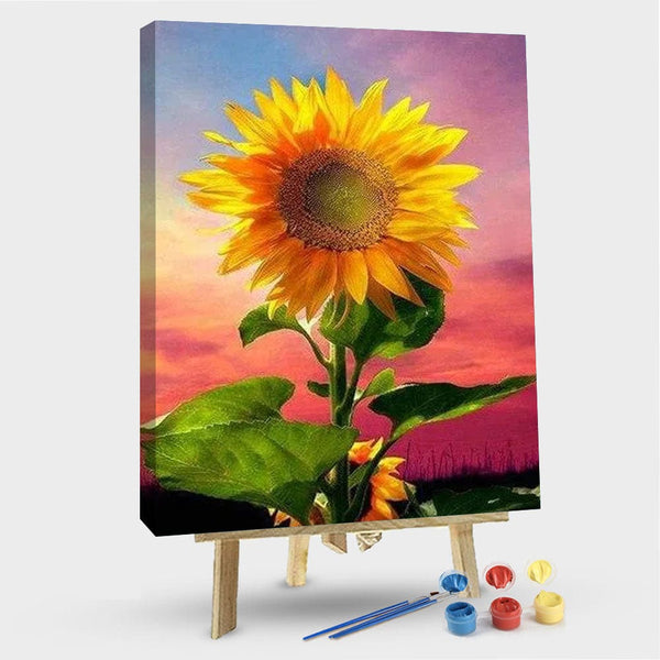 paintingnumberart 16"x20"/40x50cm / Without frame Sunflower on Sky – Flowers Paint By Number