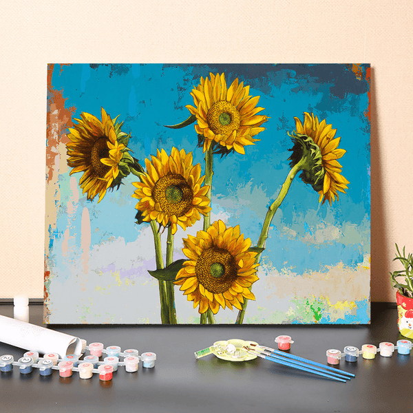 paintingnumberart 16"x20"/40x50cm / Without frame Sunflowers #2-Paint by Numbers Kit