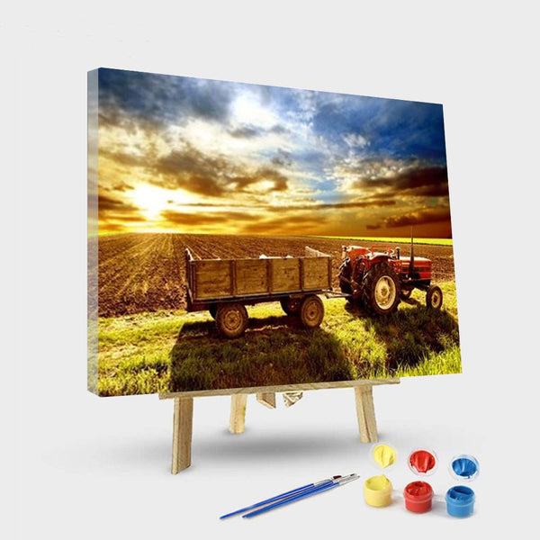 paintingnumberart 16"x20"/40x50cm / Without frame Sunrise in My Farm – Landscape Paint By Numbers