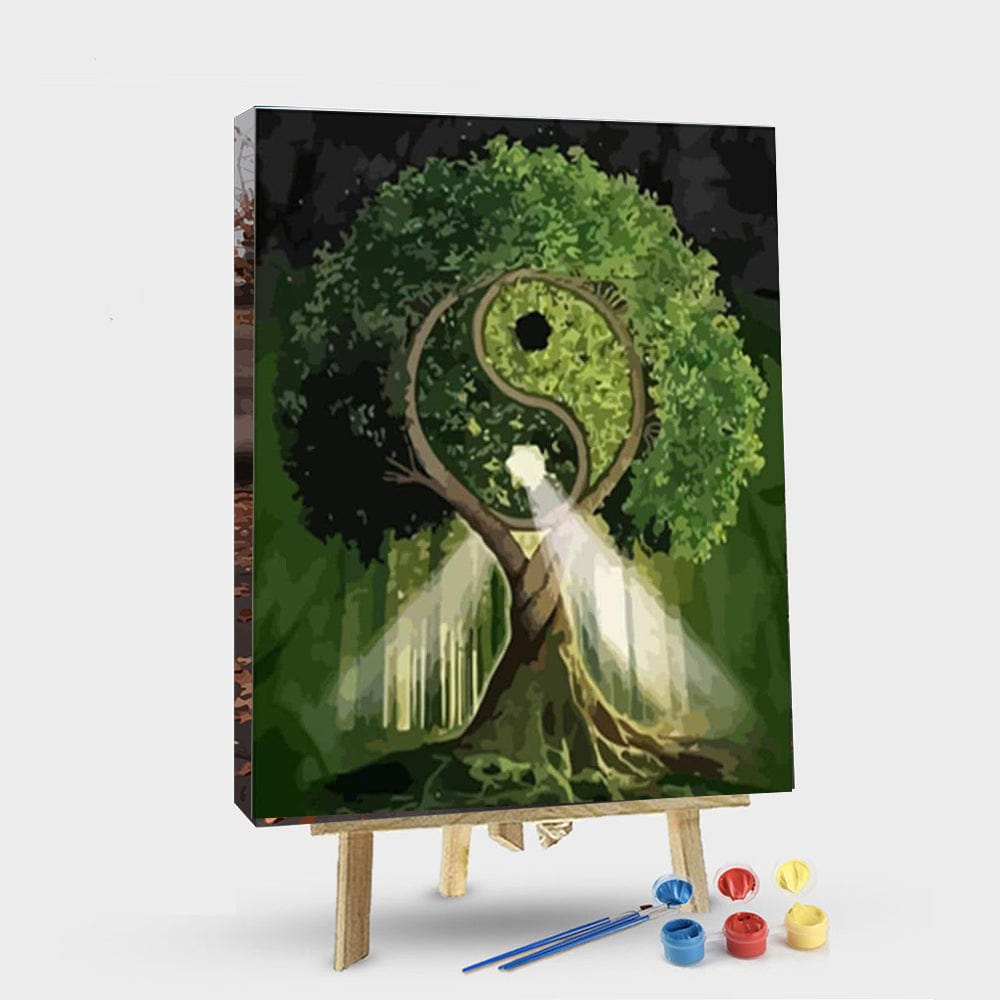 paintingnumberart 16"x20"/40x50cm / Without frame Tai Chi Tree – Landscape Paint By Number
