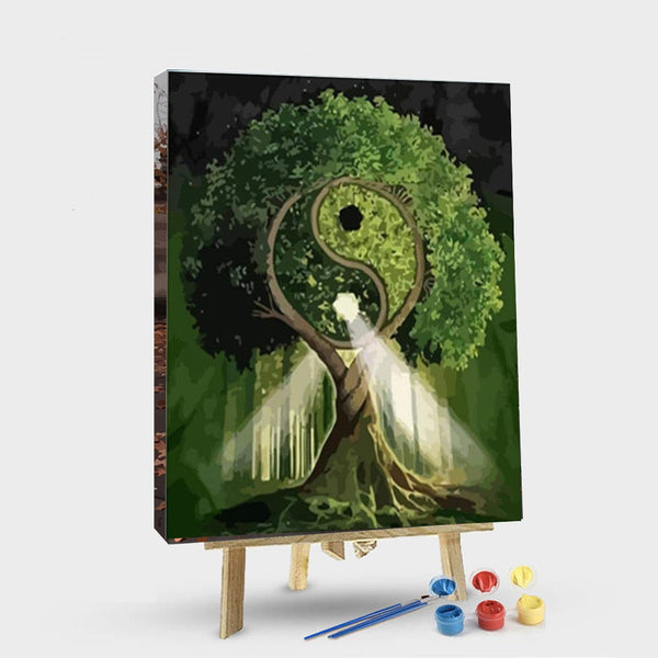 paintingnumberart 16"x20"/40x50cm / Without frame Tai Chi Tree – Landscape Paint By Number