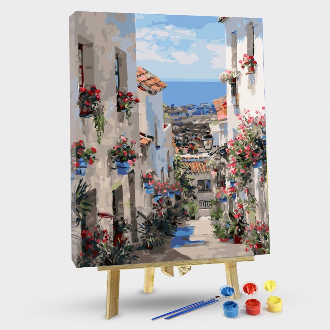 paintingnumberart 16"x20"/40x50cm / Without frame The city safflower – Paint By Number