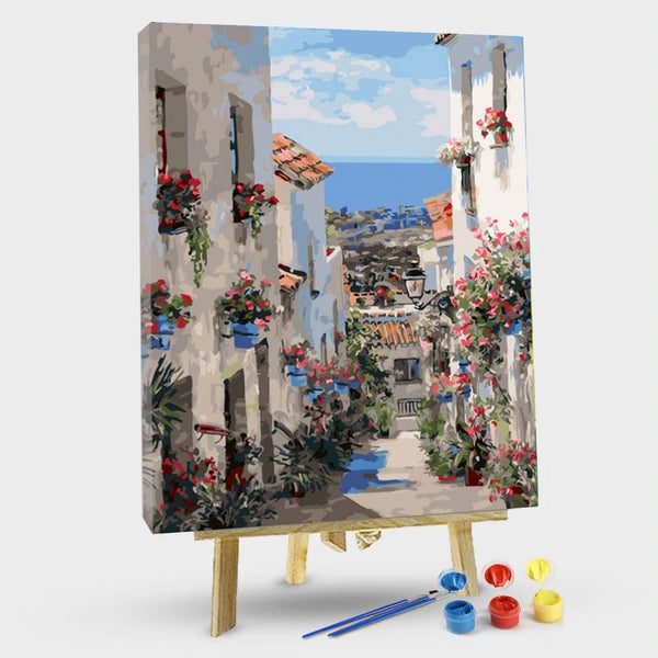 paintingnumberart 16"x20"/40x50cm / Without frame The city safflower – Paint By Number