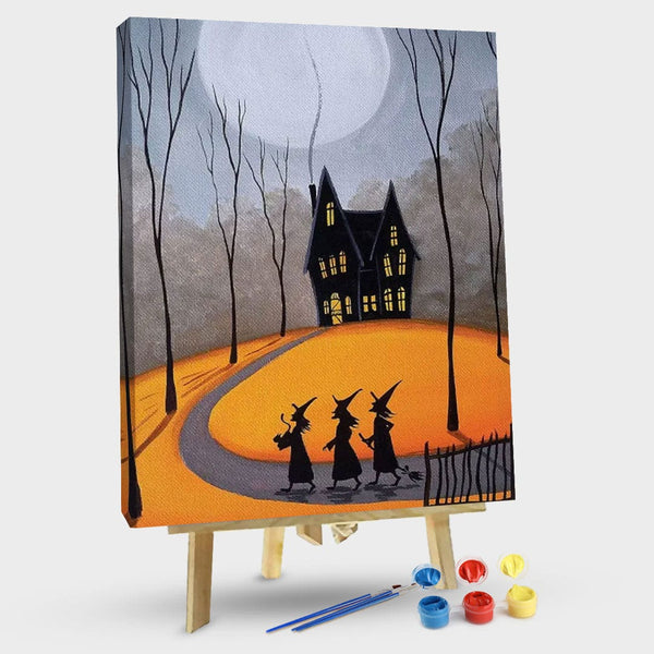 paintingnumberart 16"x20"/40x50cm / Without frame Three Little Witches-Paint by Number Kit