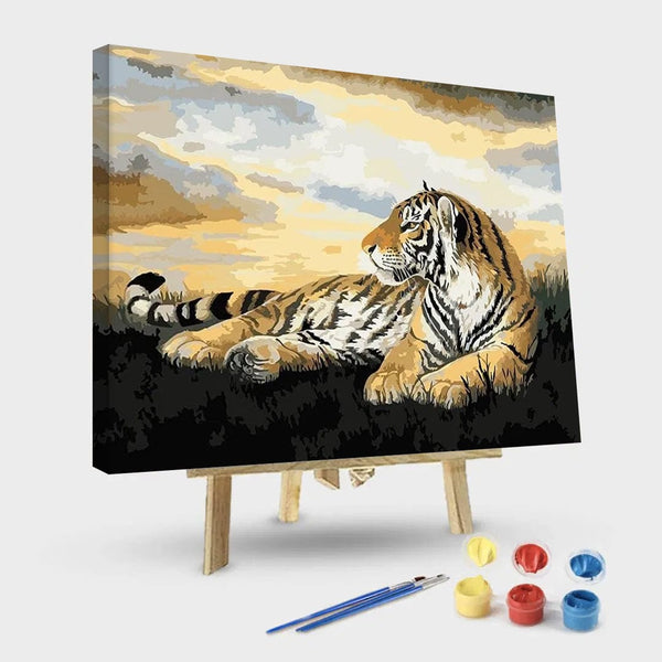 paintingnumberart 16"x20"/40x50cm / Without frame Tiger – Animals Paint By Number