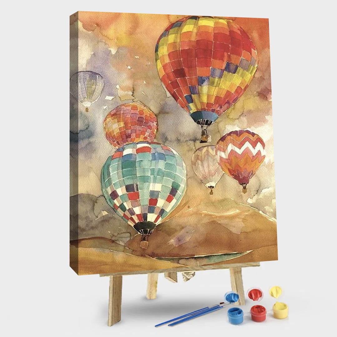 paintingnumberart 16"x20"/40x50cm / Without frame Travels Balloons – Landscape Paint By Number