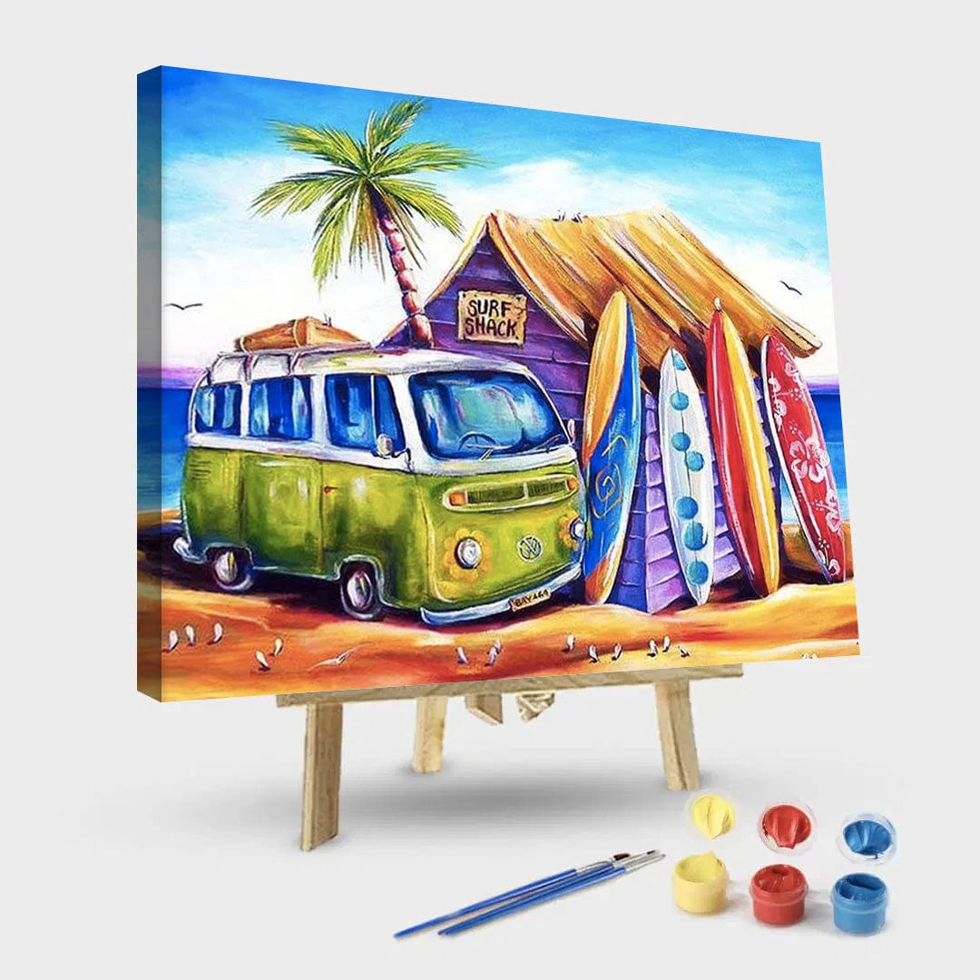 paintingnumberart 16"x20"/40x50cm / Without frame Vacations at The Beach – Landscape Paint By Number