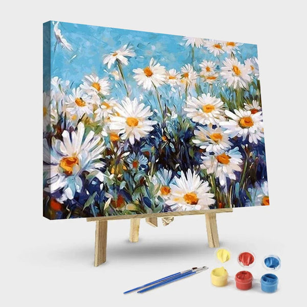 paintingnumberart 16"x20"/40x50cm / Without frame Van Gogh’s Field of Daisies – DIY Paint By Number